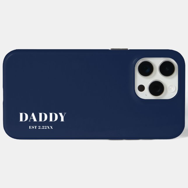 Daddy Est custom Navy Blue iPhone / iPad case (Back (Horizontal))