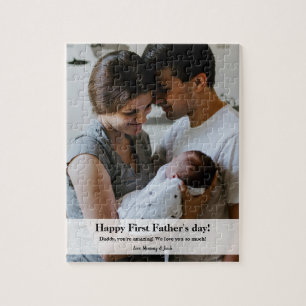 Daddy Family Photo Personalised First Father's day Jigsaw Puzzle