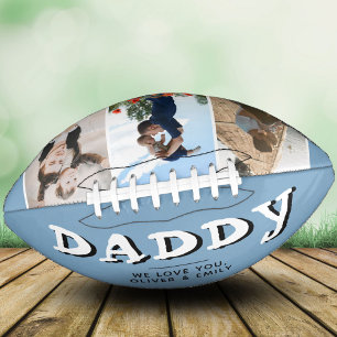 Daddy Father Family 3 Photo Collage Keepsake Football