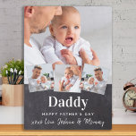 DADDY Father's Day 4 Photo Collage Chalkboard Plaq Plaque<br><div class="desc">Surprise dad this fathers day with a personalised 4 photo plaque. "DADDY ... Happy Father's DAY" Personalise this dad plaque with favourite photos, message and name.. Visit our collection for the best dad father's day gifts and personalised dad gifts. COPYRIGHT © 2020 Judy Burrows, Black Dog Art - All Rights...</div>