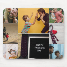 Daddy Father's Day Photo Collage Mouse Pad