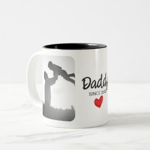 Daddy, first fathers day, first happy father Two-Tone coffee mug
