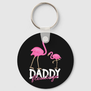 Daddy Flamingo Fathers Day Humour Dad Funny Key Ring