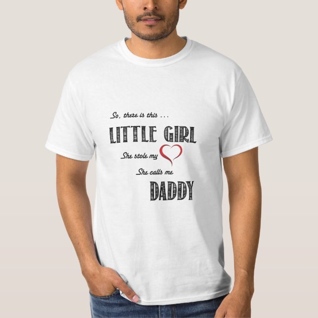 Daddy from Daughter Valentine Tshirt (Front)