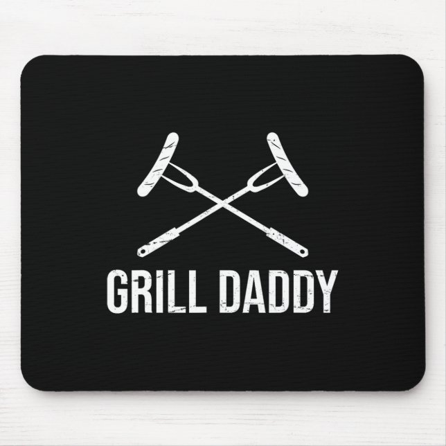 Daddy Funny Fathers Day Gift-grillfather-grill Dad Mouse Pad (Front)
