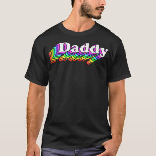 Daddy, Gay Daddy Bear, Retro Lgbt Rainbow, Lgbtq P T-Shirt