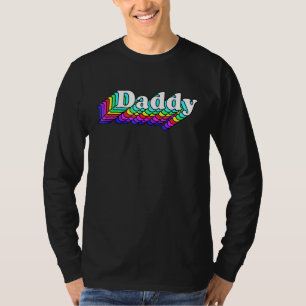 Daddy Gay Daddy Bear Retro Lgbt Rainbow Lgbtq Prid T-Shirt