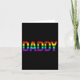 Daddy Gay Pride Month Lgbtq Fathers Day Rainbow Fl Card
