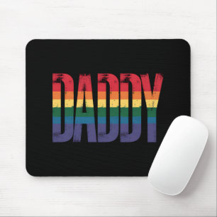 Daddy Gay Pride Month LGBTQ Fathers Day Rainbow Mouse Pad