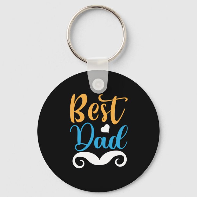Daddy Gift Best Dad Key Ring (Front)