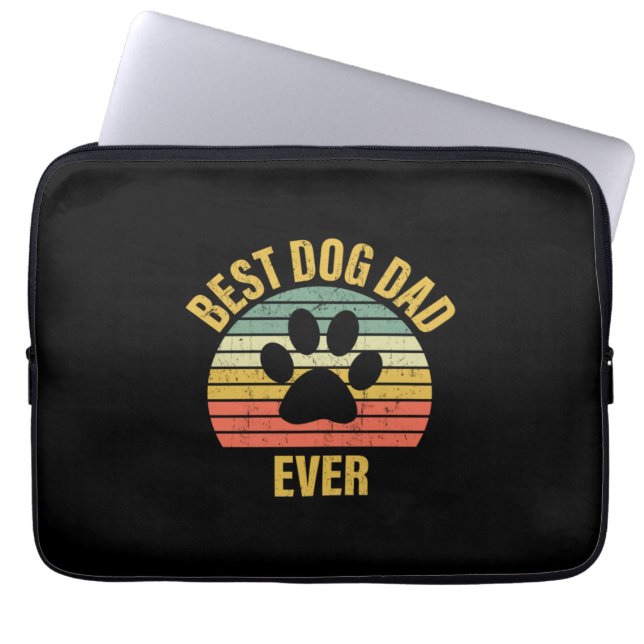 Daddy Gift Best Dog Dad Ever Laptop Sleeve (Front)