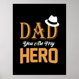 Daddy Gift Dad You Are My Hero Poster