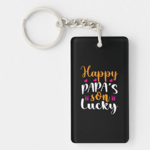 Daddy Gift Happy Papa's Son Lucky Key Ring