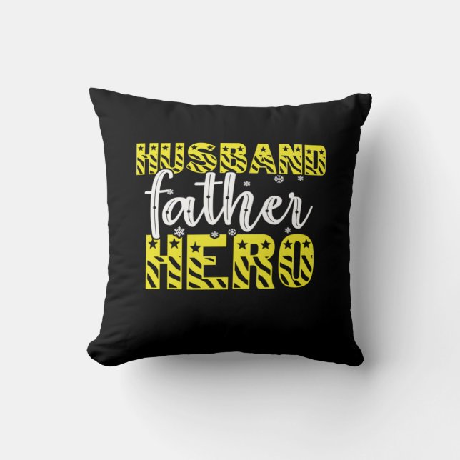 Daddy Gift Husband Father Hero Cushion (Front)