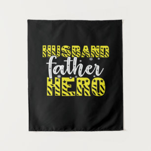 Daddy Gift Husband Father Hero Tapestry