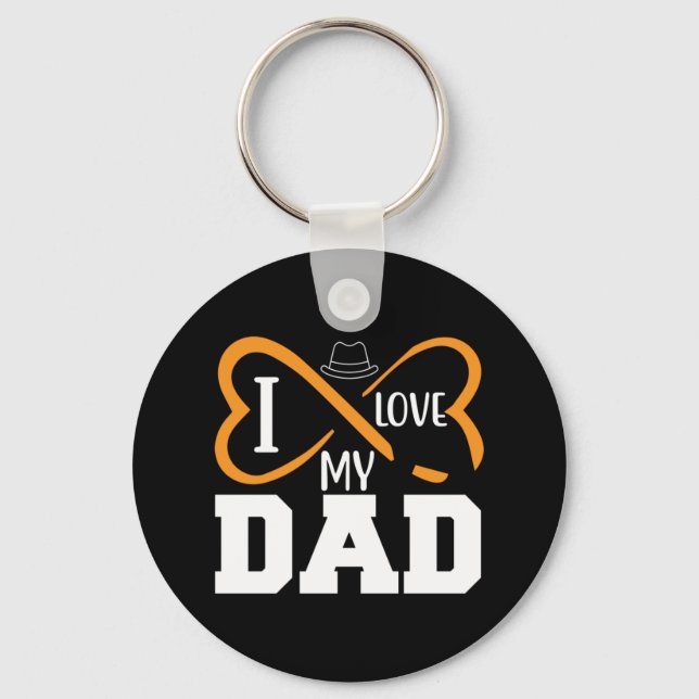 Daddy Gift I Love My Dad Key Ring (Front)