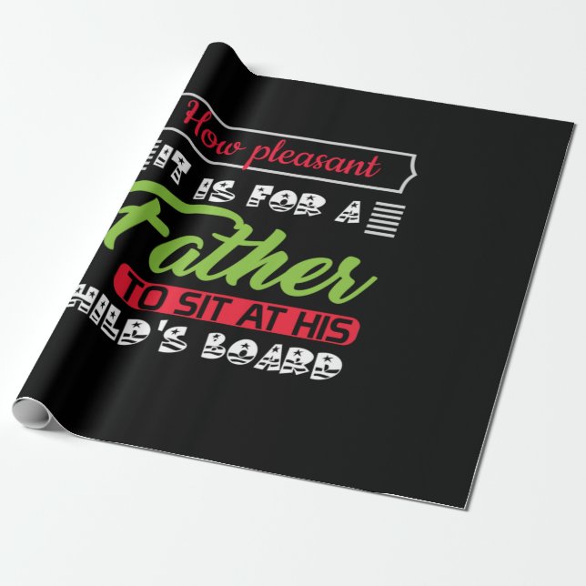 Daddy Gift It Is For A Father Wrapping Paper (Unrolled)