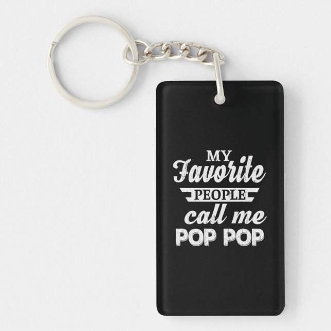 Daddy Gift My Favourite People Call Me Papa Key Ring (Front)