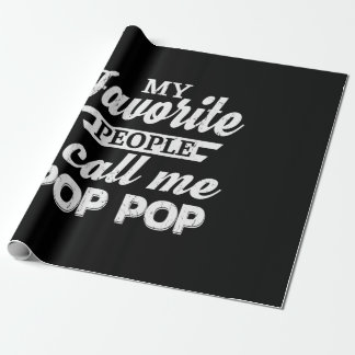 Daddy Gift My Favourite People Call Me Papa Wrapping Paper