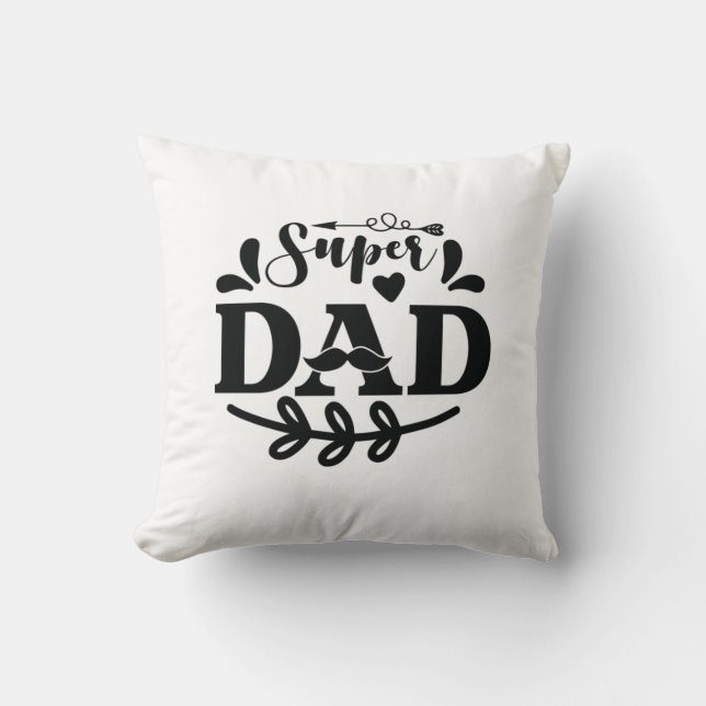 Daddy Gift Super Dad Cushion (Front)