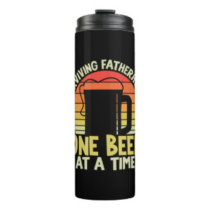 Daddy Gift Surviving Fatherhood One Beer Thermal Tumbler
