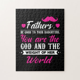 Daddy Gift The Weight Of Her World Jigsaw Puzzle