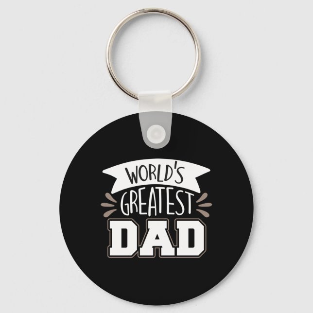 Daddy Gift World's Greatest Dad Key Ring (Front)