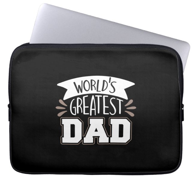 Daddy Gift World's Greatest Dad Laptop Sleeve (Front)