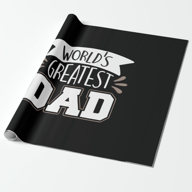 Daddy Gift World's Greatest Dad Wrapping Paper (Unrolled)