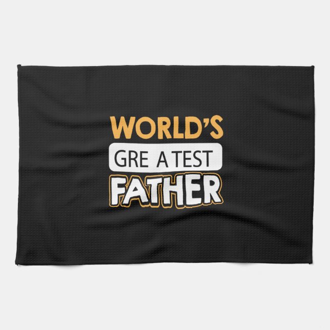 Daddy Gift World's Greatest Father Tea Towel (Horizontal)