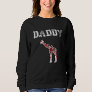 DADDY Giraffe Men Red Plaid Christmas Pajama Famil Sweatshirt