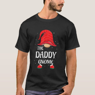 Daddy Gnome Buffalo Plaid Matching Family Christma T-Shirt
