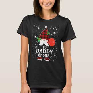 Daddy Gnome Buffalo Plaid Matching Family Christma T-Shirt