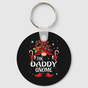 Daddy Gnome Matching Christmas PJS For Family Key Ring