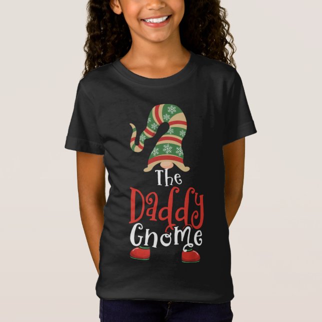 Daddy Gnome Matching Family Group Christmas Pajama T-Shirt (Front)