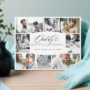 Daddy Grateful for Every Moment Photo Collage Plaque