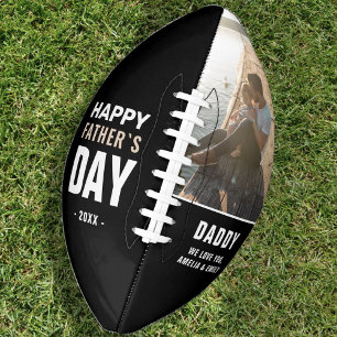 Daddy Happy Father`s Day Family Photo Football