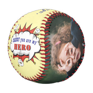 Daddy Hero Superhero Dad Father`s Day Photo   Baseball