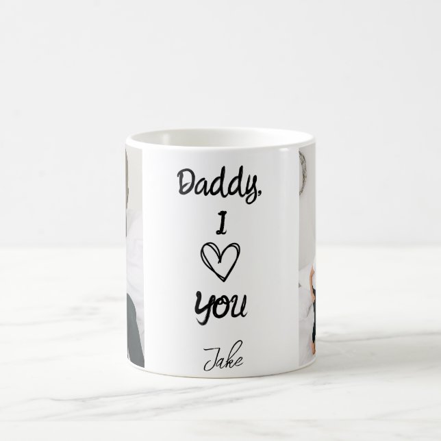 Daddy, I Love You | Personalised Photos Mug (Center)