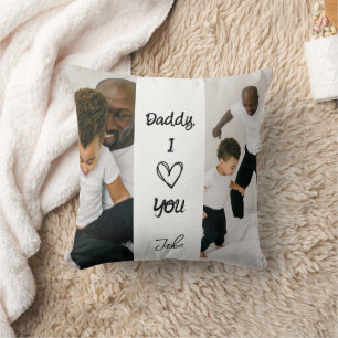 Daddy, I Love You    Personalised Photos Pillow