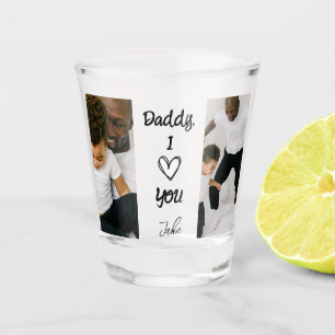 Daddy, I Love You Personalized Photos Shot Glass