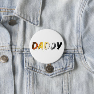 Daddy in Bear Pride Colours – Bold Gay Bear Design 7.5 Cm Round Badge