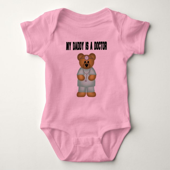 Daddy Is A Doctor Baby Bodysuit (Front)