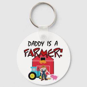 Daddy is a Farmer Tshirts and Gifts Key Ring
