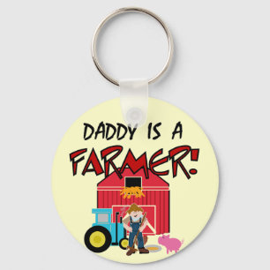 Daddy is a Farmer Tshirts and Gifts Key Ring