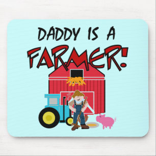 Daddy is a Farmer Tshirts and Gifts Mouse Pad