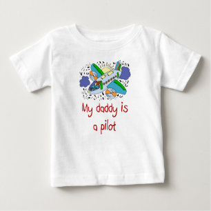 Daddy is a Pilot baby shirt