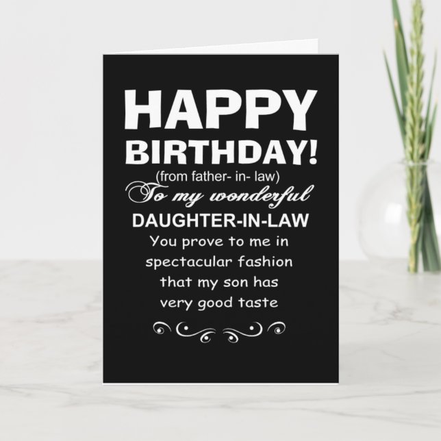 daddy law to daughter law birthday card (Front)