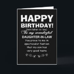daddy law to daughter law birthday card<br><div class="desc">daughter in law birthday greeting cards</div>