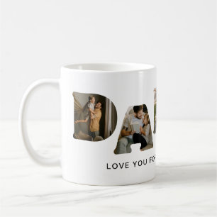 DADDY Letter Photo Collage Coffee Mug